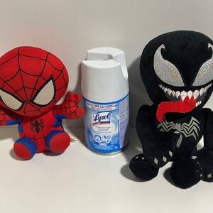 Ty Spider-Man & Venom Plush Set - Red, Black, White
